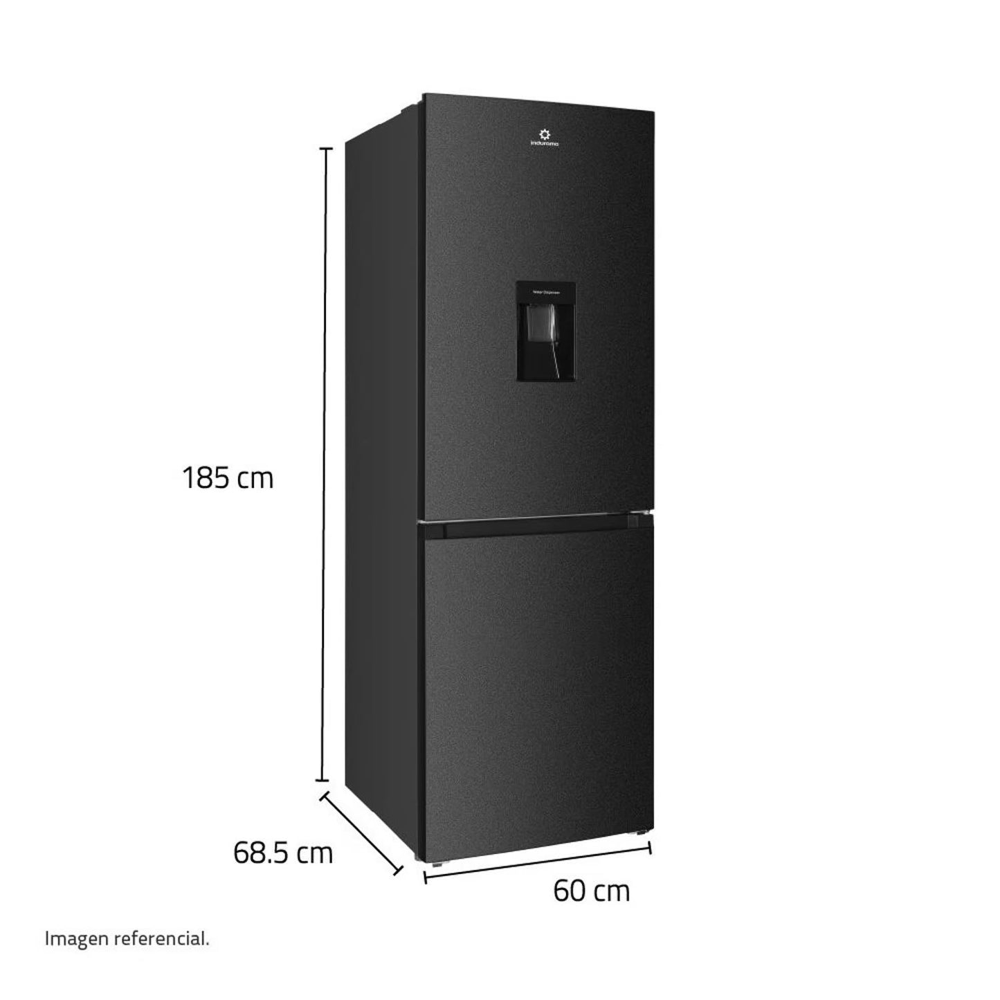 Refrigeradora Indurama 320Lt RI-639DN Bottom Freezer - Negro