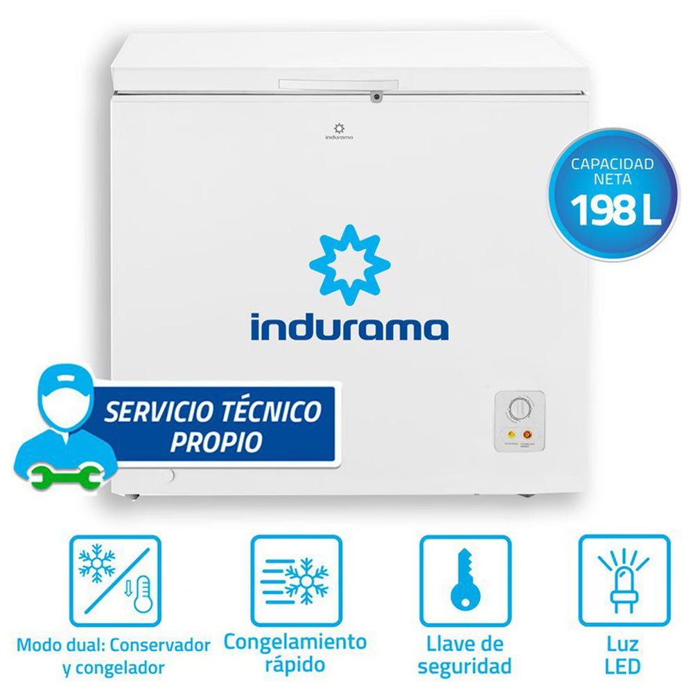 Congeladora Indurama blanco 198 Litros CI-220bl