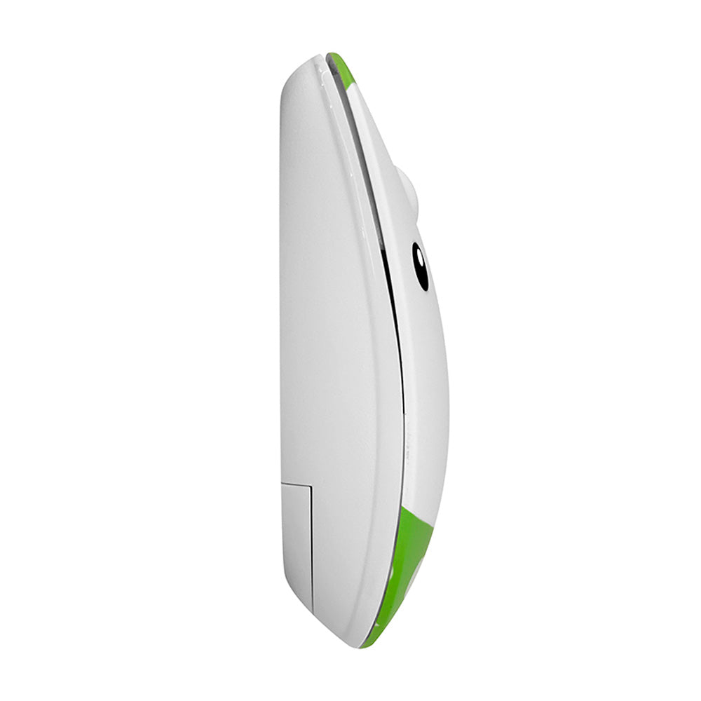 Mouse inalámbrico Teros TE-1215S blanco verde 1000 dpi receptor USB