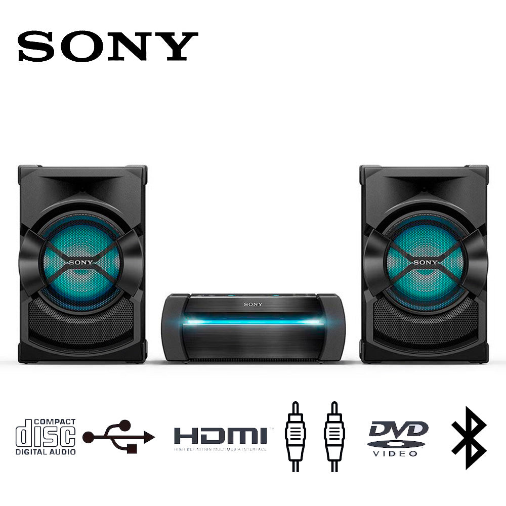 Equipo de sonido SONY DVD NFC Bluetooth USB RCA Karaoke HCD-SHAKEX10D