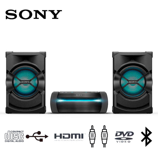 Equipo de sonido SONY DVD NFC Bluetooth USB RCA Karaoke HCD-SHAKEX10D