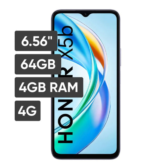 Celular Honor X5B 6.5" 4GB 64GB 50 MP + 0.08 MP Negro