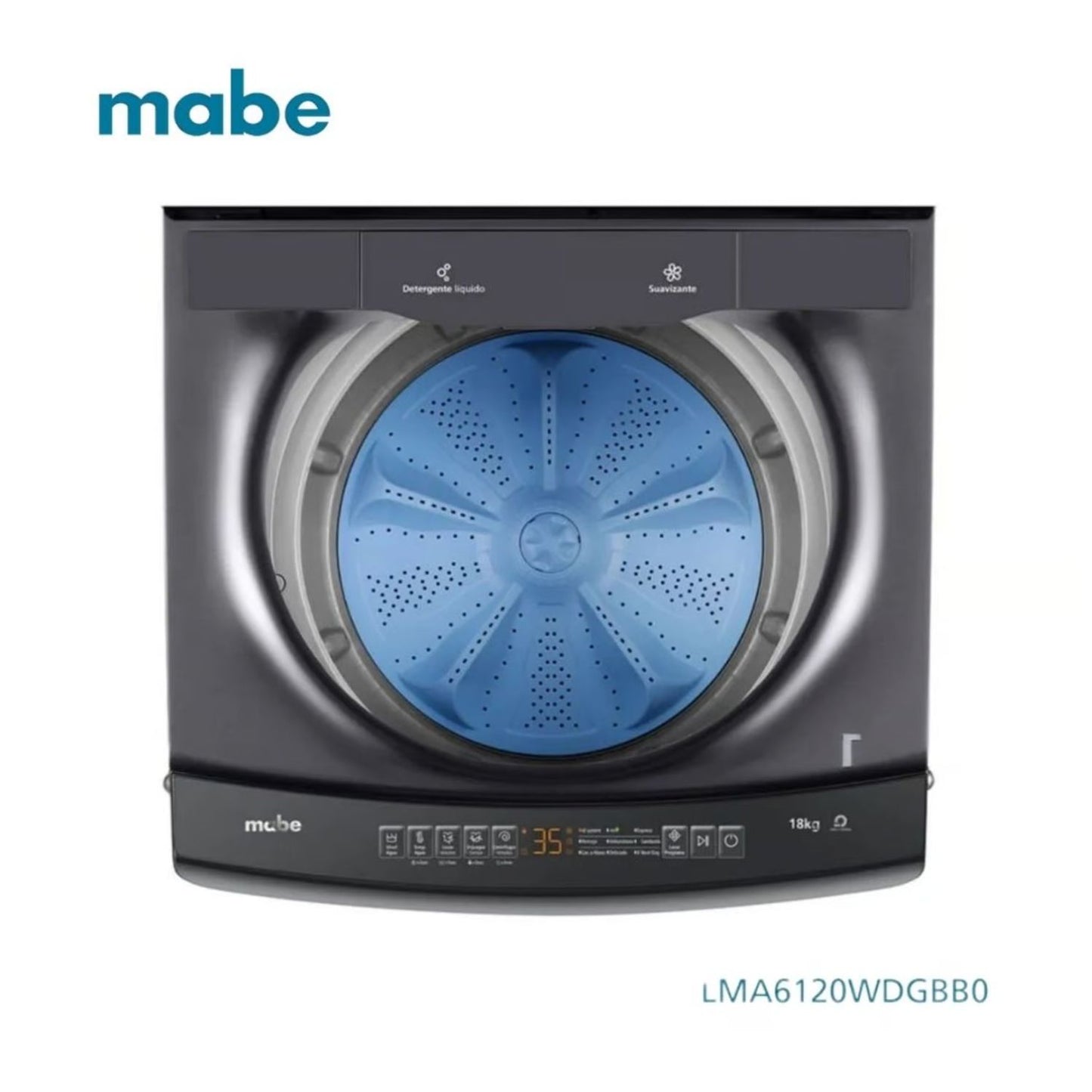 Lavadora Automática 16 Kg Diamond Gray Mabe - LMA6120WDGBB0