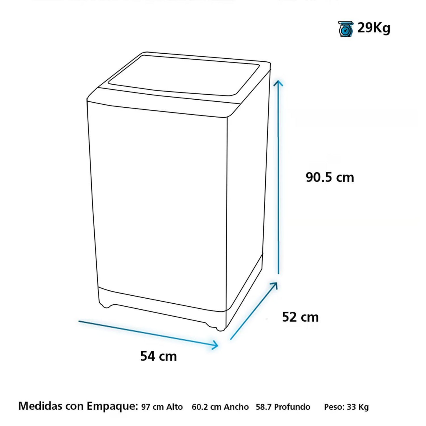 Lavadora Automática  Mabe LMAP1015WGBB0 10 kg - Silver