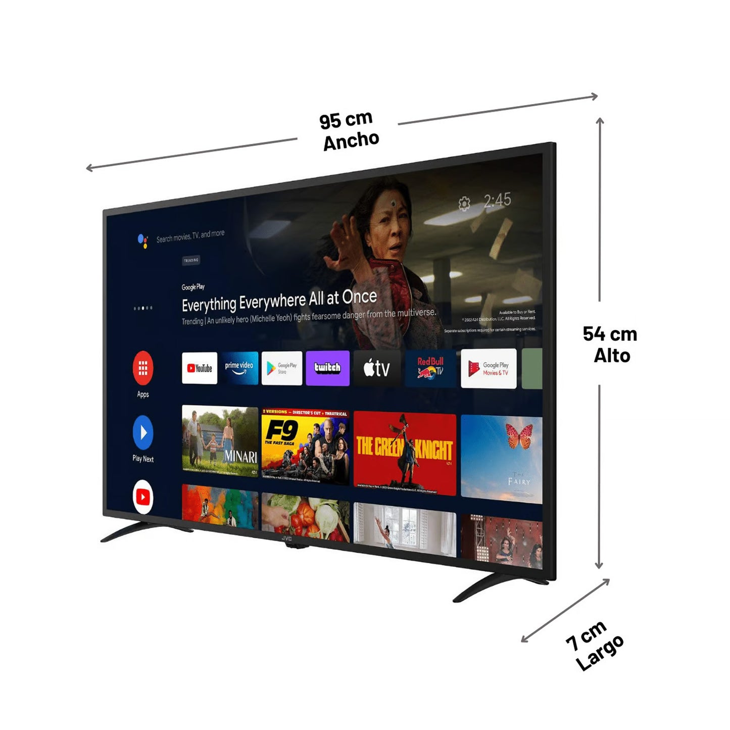 Televisor JVC 40" Android Smart TV Led Full HD LT-40KB327