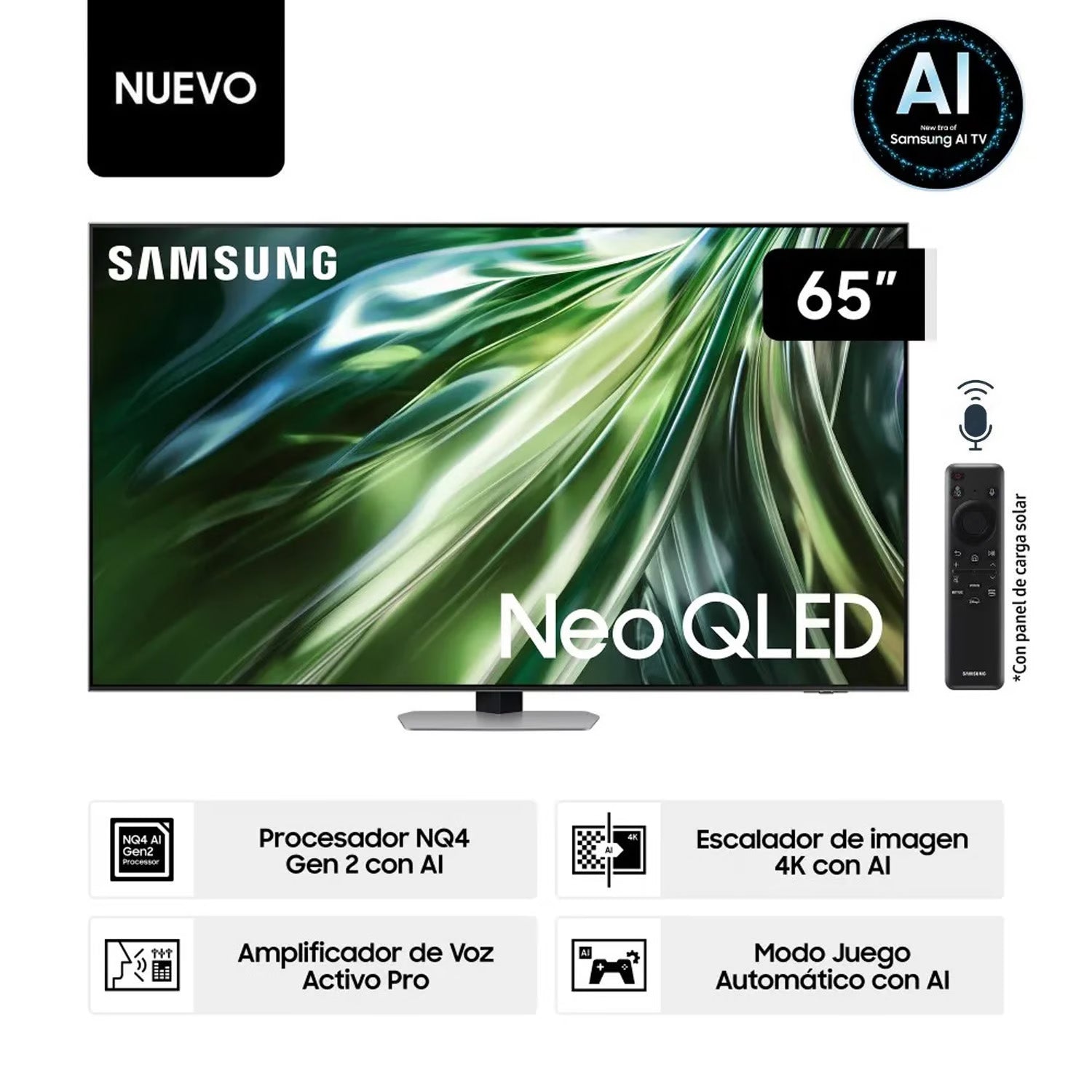 Televisor Samsung 65" Neo QLED UHD 4K Smart TV Tizen QN65QN90DAGXPE