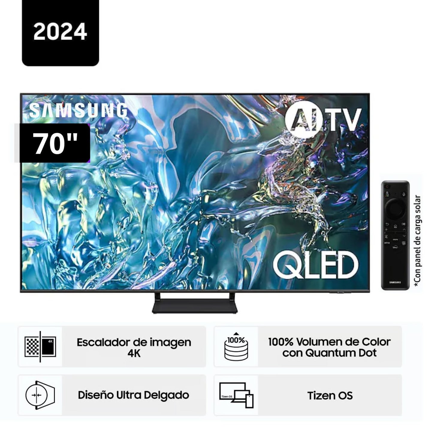 Televisor Samsung 70" QLED Smart Tizen TV UHD 4K QN70Q65DAGXPE