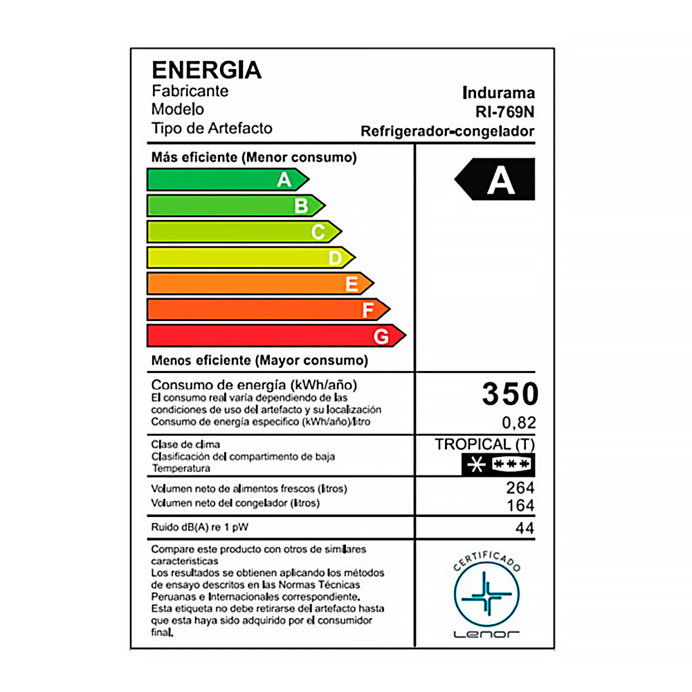 Refrigeradora Indurama Side by Side 428Lt RI-769N - Negro