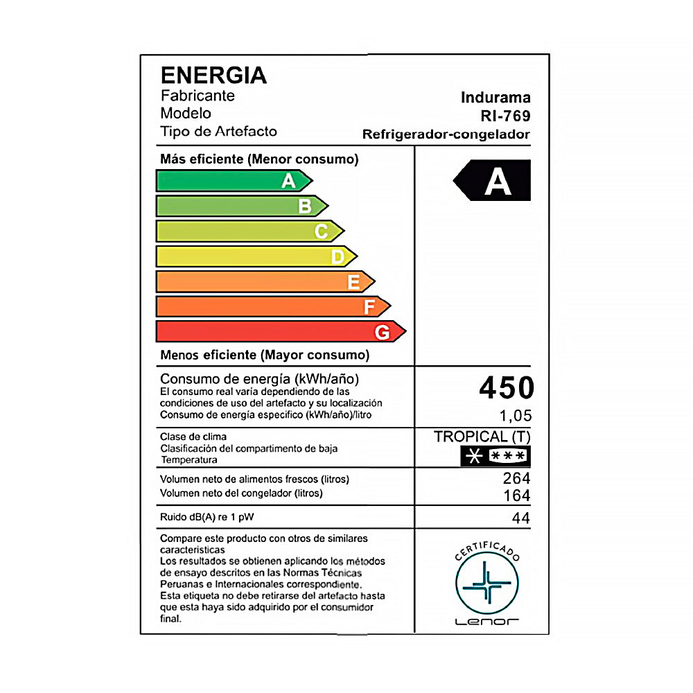 Refrigeradora Indurama Side by Side 428Lt RI-769 - Croma