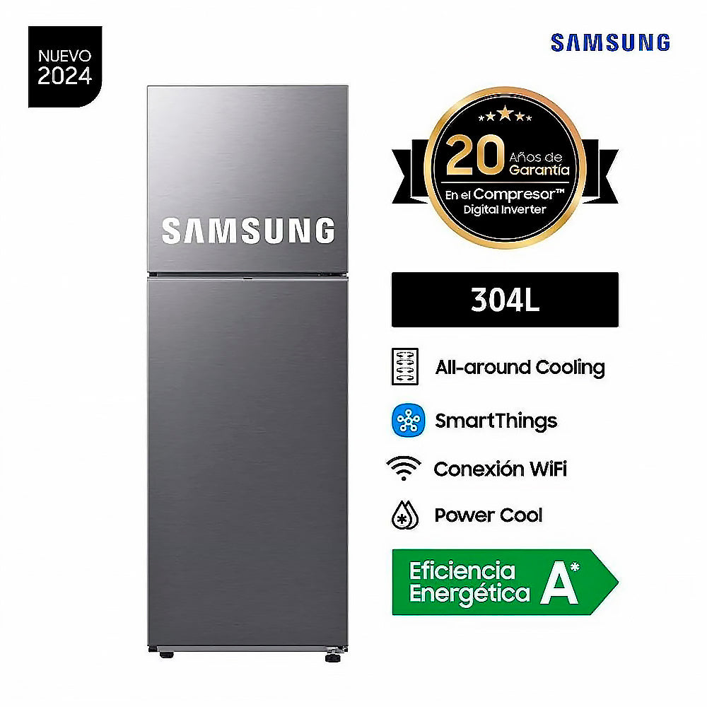 REFRIGERADORA TOP FREEZER SAMSUNG 301 LT RT31DG5120S9