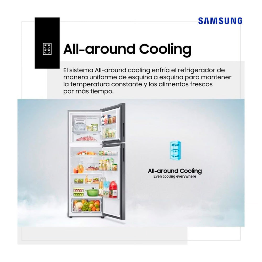 REFRIGERADORA TOP FREEZER SAMSUNG 301 LT RT31DG5120S9