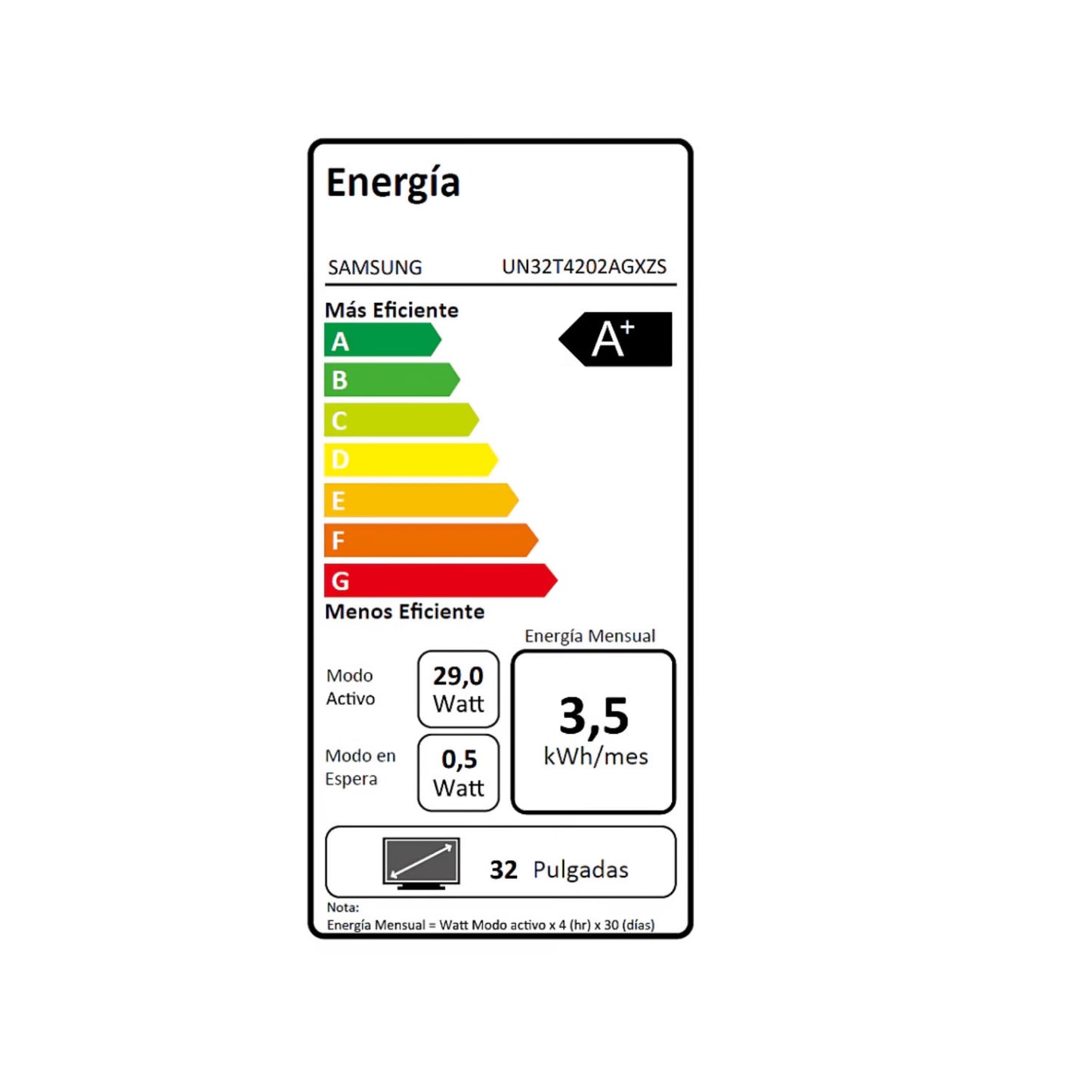 Televisor Samsung 32" LED SMART HD Negro UN32T4202AG + Rack