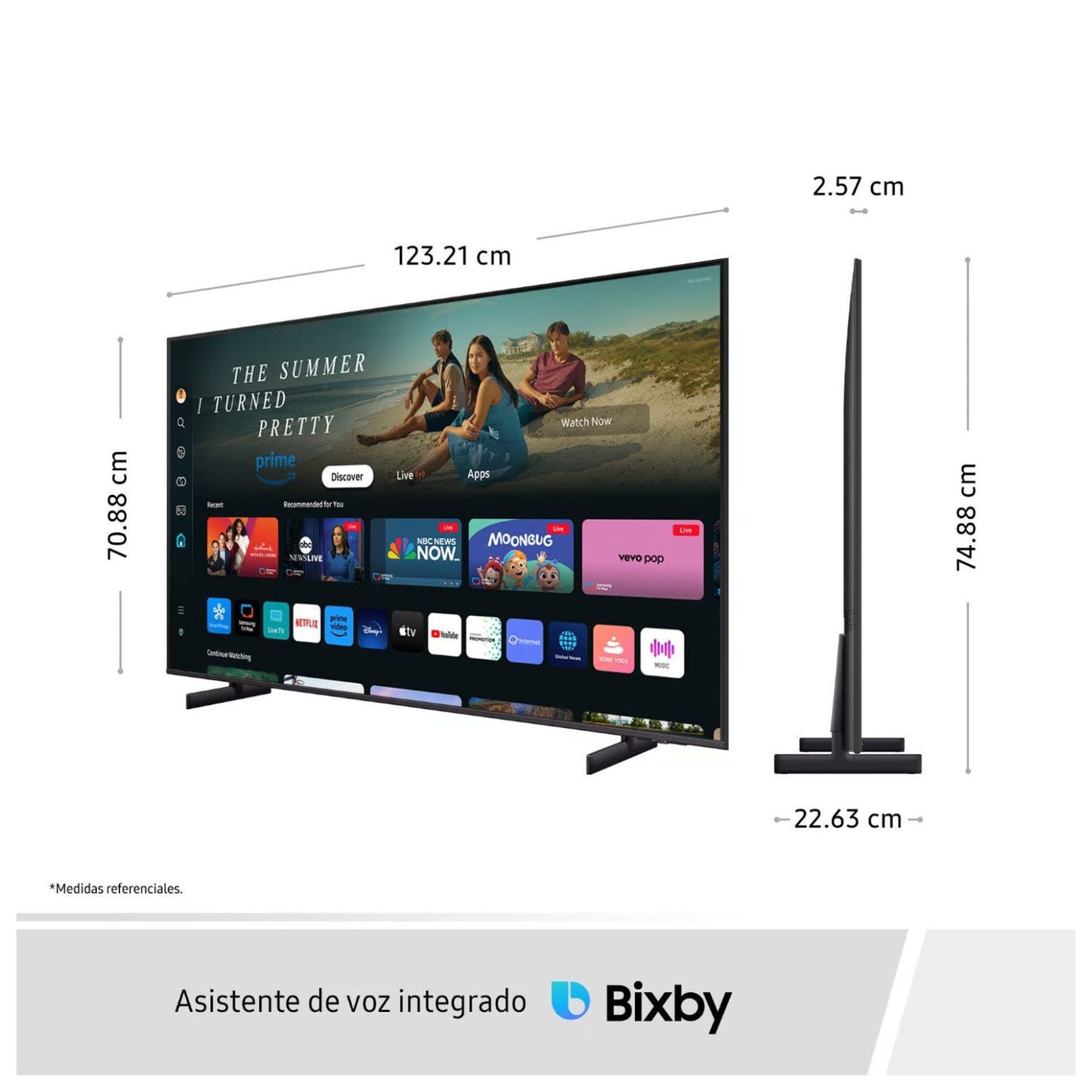 Televisor Samsung 55 Pulg. Crystal Smart TV Tizen UHD 4K UN55DU8000GXPE