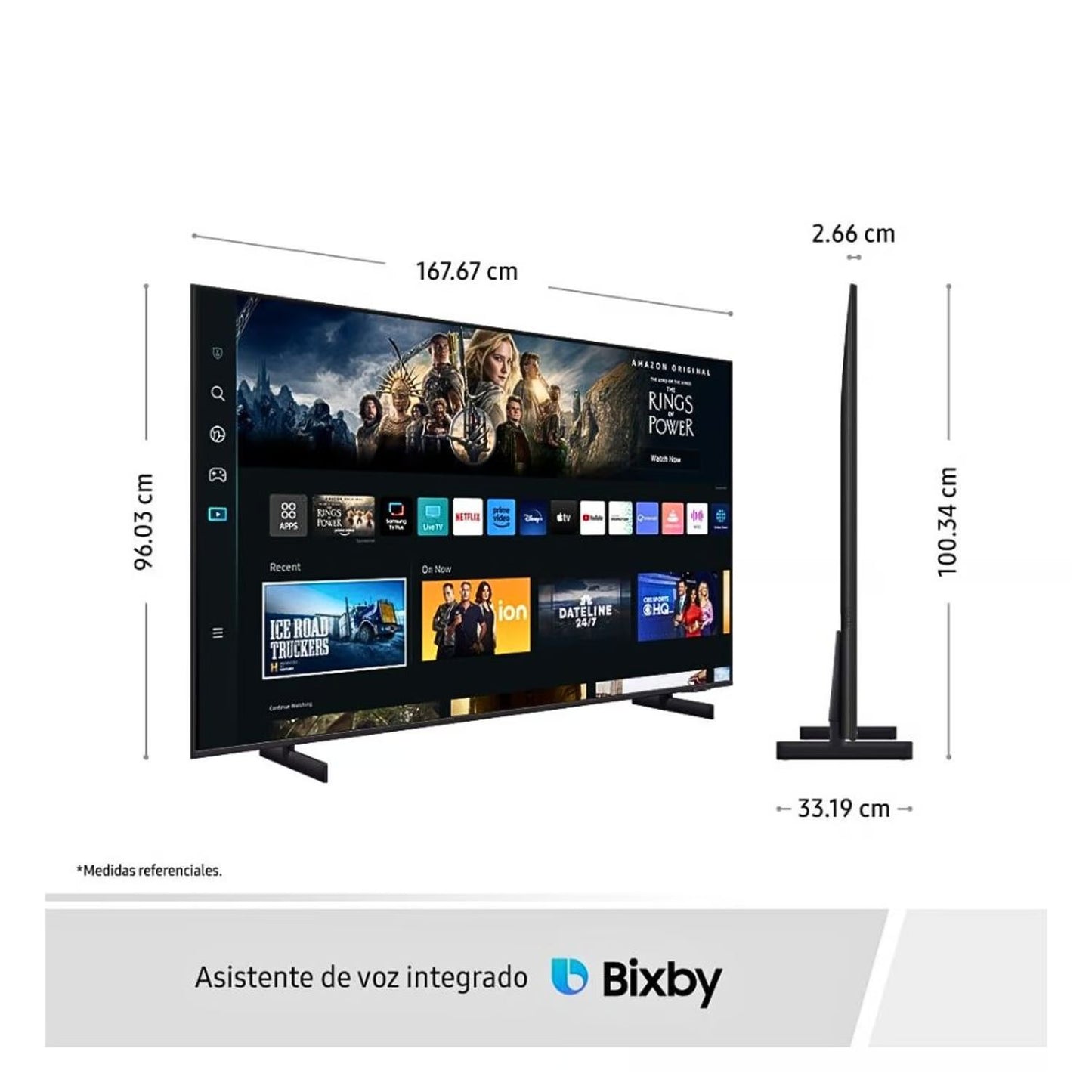 Televisor Samsung 75 pulg. LED Smart TV 4K UHD Crystal UN75CU8000GXPE