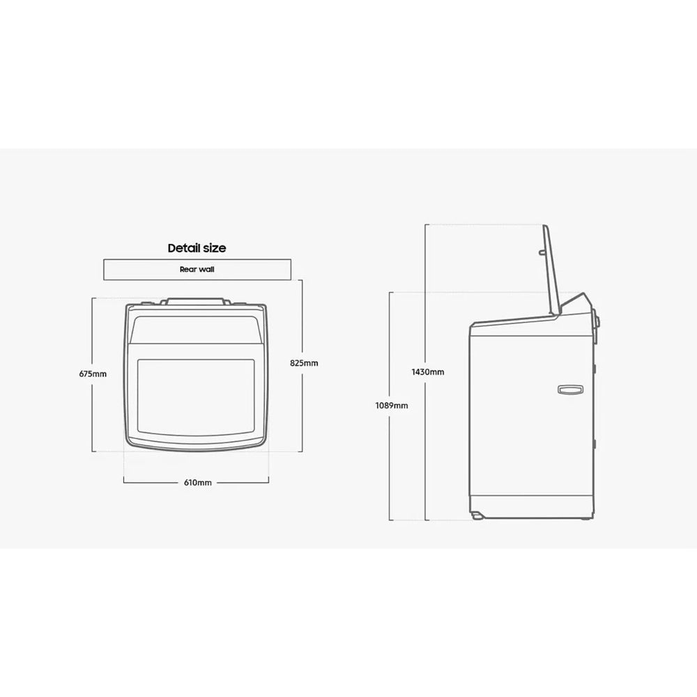 Lavadora Samsung EcoBubble 15KG WA15CG5441BD Gris Claro