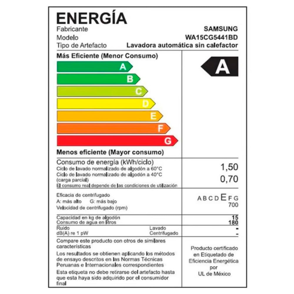 Lavadora Samsung EcoBubble 15KG WA15CG5441BD Gris Claro