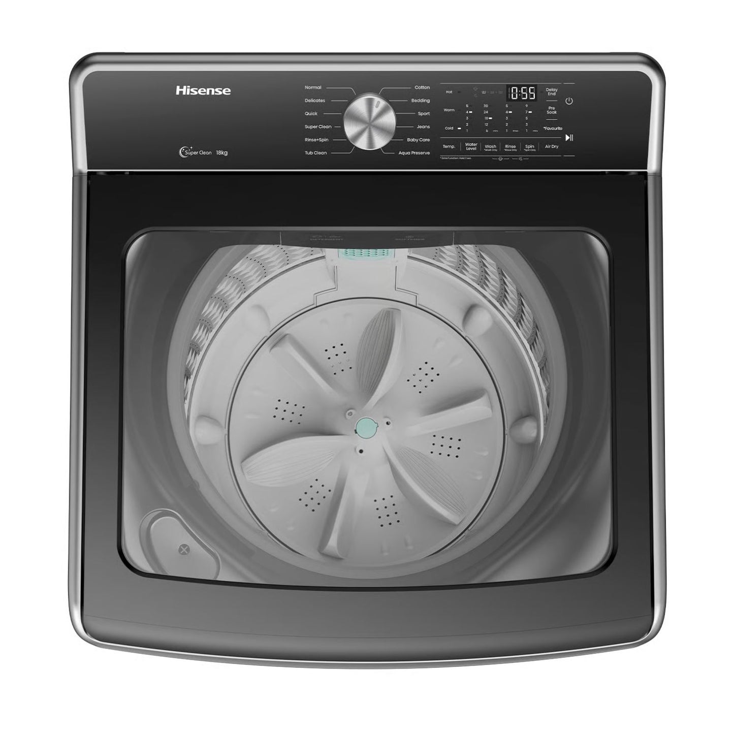 Lavadora Hisense WT3T2023UT Carga Superior 20Kg - Gris