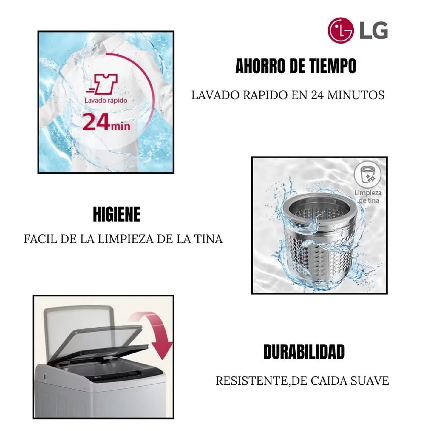 Lavadora LG Carga Superior Smart Inverter WT9GL 9 KG - Gris