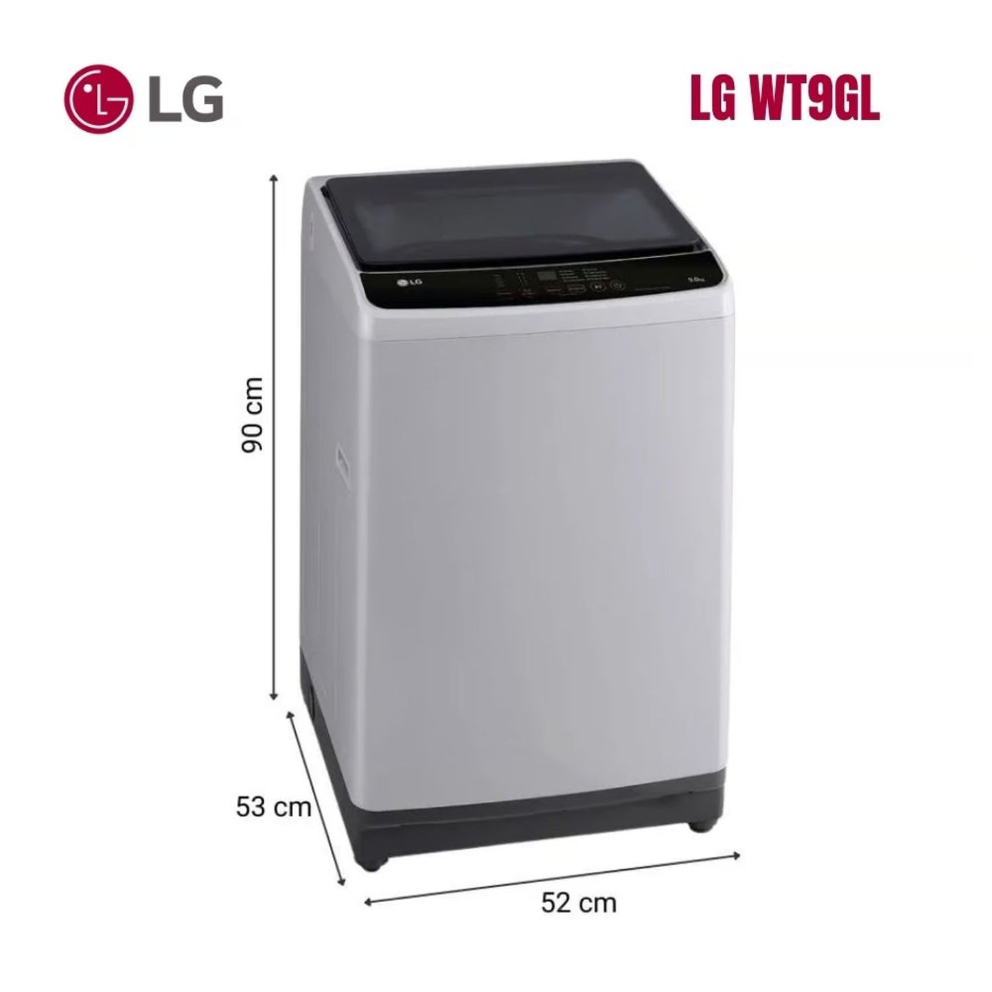 Lavadora LG Carga Superior Smart Inverter WT9GL 9 KG - Gris