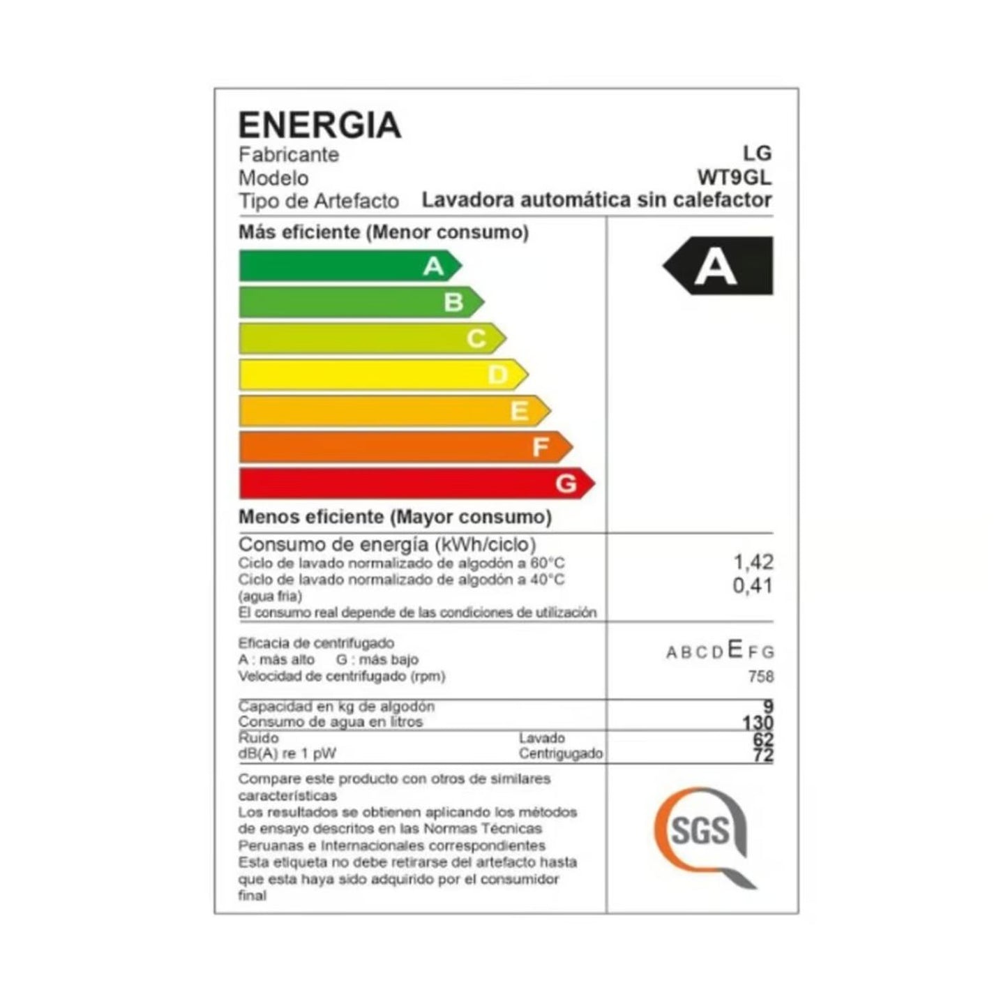 Lavadora LG Carga Superior Smart Inverter WT9GL 9 KG - Gris