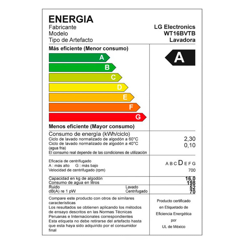 LAVADORA LG TURBODRUM CARGA SUPERIOR 16KG WT16BVTB - NEGRO