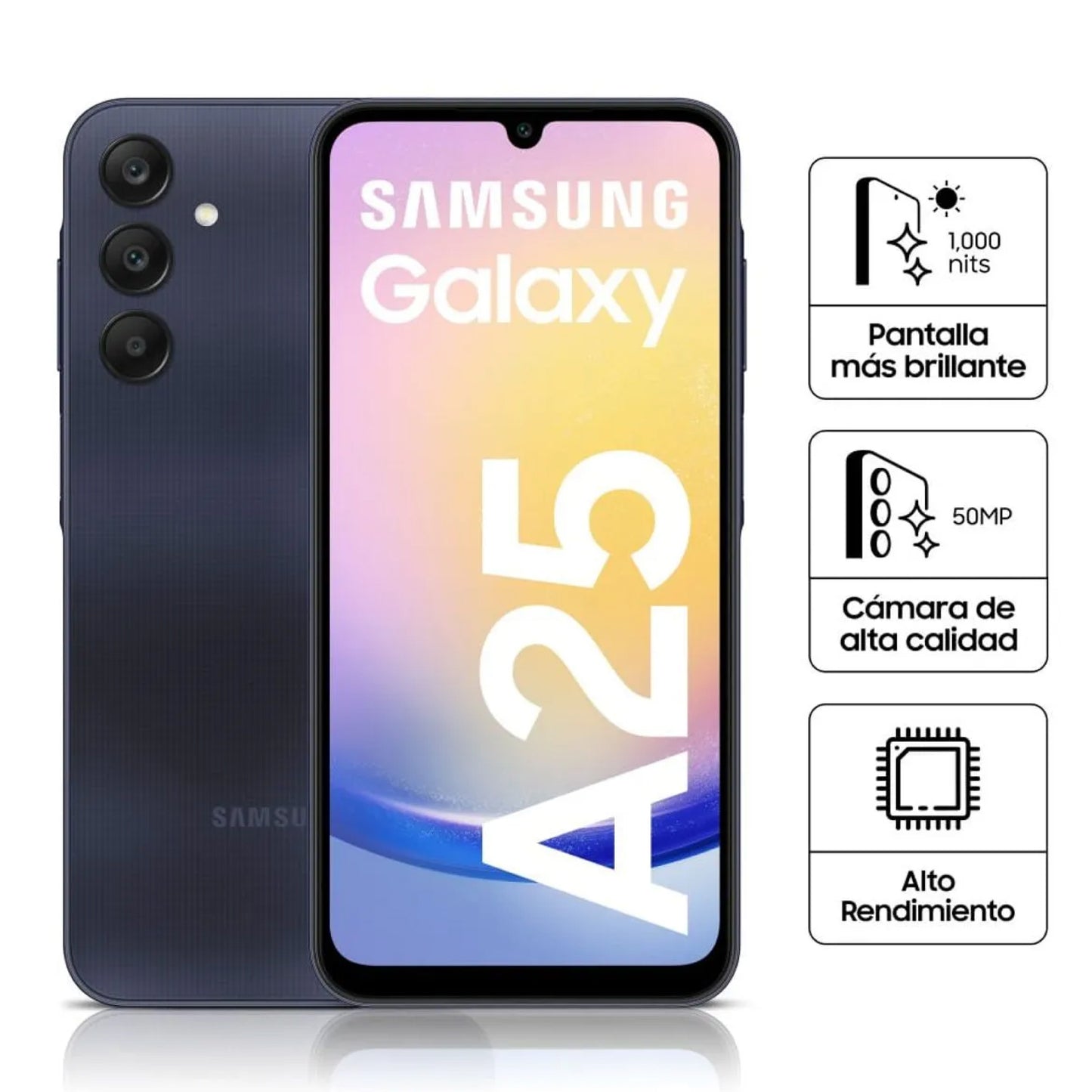 Celular SAMSUNG Galaxy A25 6.5" 8GB 256GB 50MP + 8MP + 2MP Black