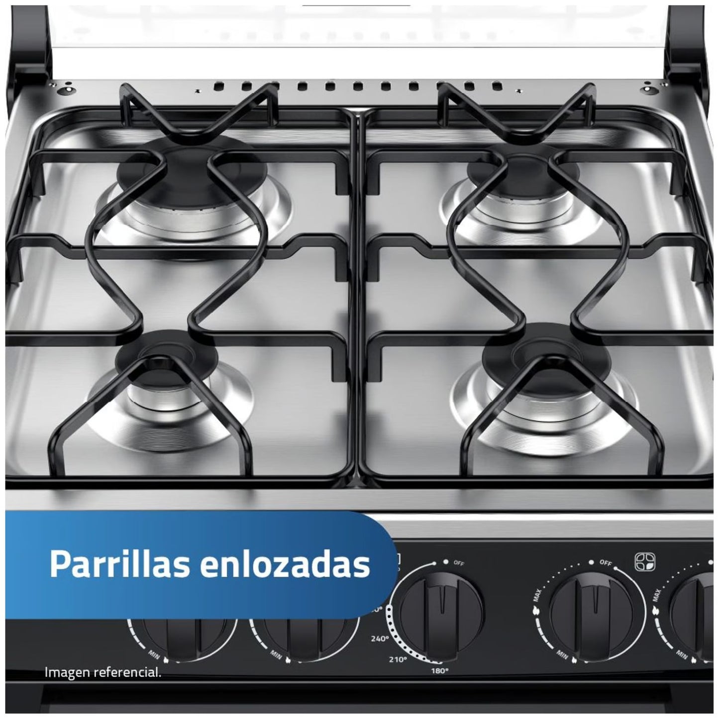 Cocina a Gas Indurama 4 Hornillas Goya - Negra